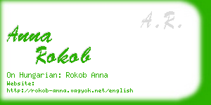 anna rokob business card